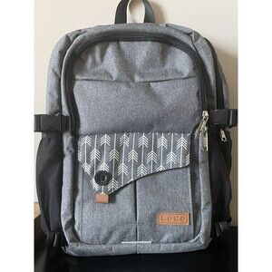 Leke Backpack  in Grey with Arrow Print - New Without Tags